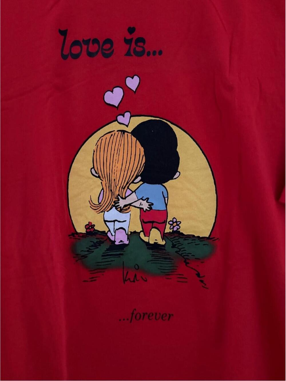 Zara x Love Is red collaboration T-shirt L - Picture 2 of 7